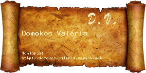 Domokos Valéria névjegykártya
