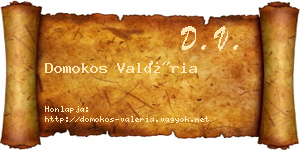 Domokos Valéria névjegykártya