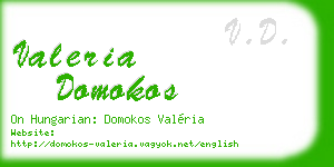 valeria domokos business card